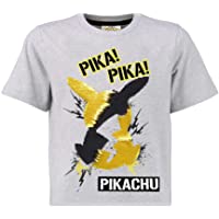 Pokèmon Camiseta Lentejuelas Reversibles para Niños | Top De Algodón Gris De Pikachu En Lentejuelas Negras Y Doradas…
